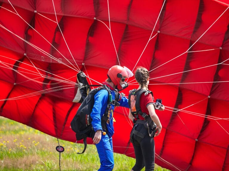 Big red parachute